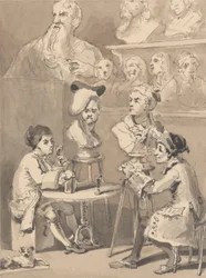 Hogarth Sitting to Roubiliac for His Bust