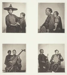 Boat Girls, A Canton Boatwoman and Child, Musicians