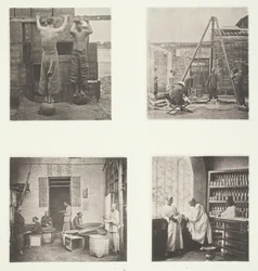 Rolling Scented Caper and Gunpowder Teas, Weighing Tea for Exportation, A Tea House