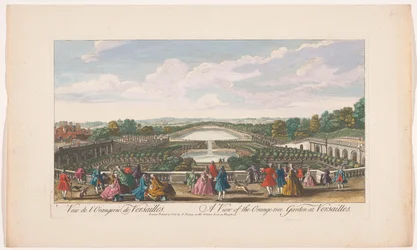 View of the Orange Trees in Front of the Orangerie of the Palace of Versailles A View of the Orange-Tree Garden at Versailles (title on object)
