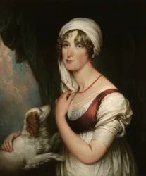 Sarah Trumbull with a Spaniel