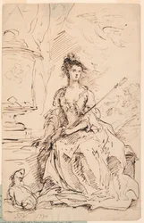 Portrait of a Lady (Peg Woffington?) as a Shepherdess