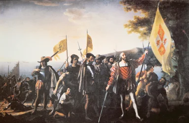 The Landing of Columbus in America in 1492