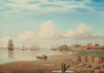 Ships on the Humber and the South Blockhouse, early 1830s