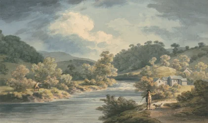 A Fisherman in the Vale of Myfod, Site of the Palace of the Princess of Powis