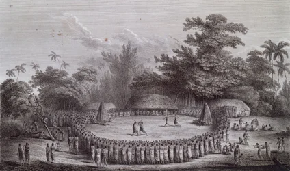Tonga Islands: Welcoming ceremony for Captain James Cook