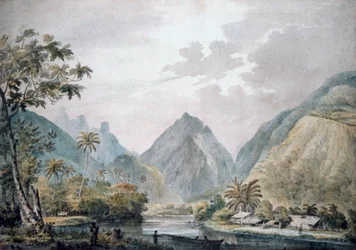 View of Vaitepiha Valley, Tahiti, 1777