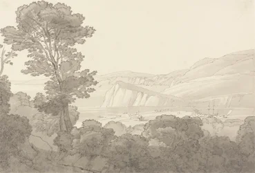View from a Wood, Overlooking the River and Hills at Teignmouth, Devon