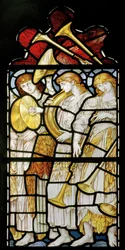 Musical Angels, Te Deum, East Window, c.1888 (stained glass)