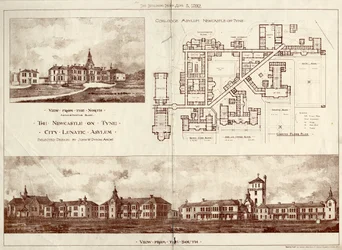 The Newcastle upon Tyne Lunatic Asylum, Coxlodge, c.1829