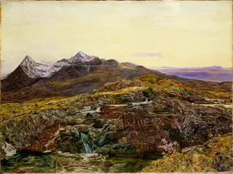 Cuillin Ridge, Skye, from Sligachan, 1855
