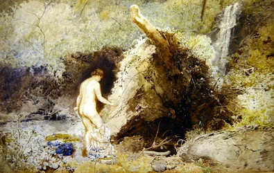 Landscape with Figure Bathing
