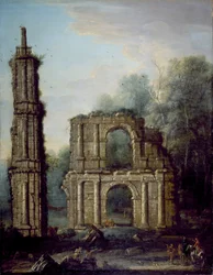 The ruins of Holdenby Castle, Northamptonshire, c.1735-45