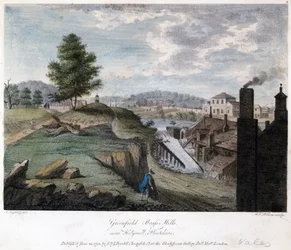 Greenfield Brass Mills, near Holywell, Flintshire, engraved by W.C. Wilson, c.1792