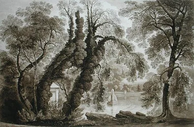 View of the Temple Fountain from the opposite side, Sezincote