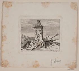 Vignette with Two Genies