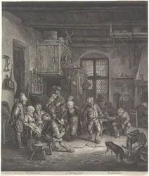 Peasant Interior with Dancing Couple