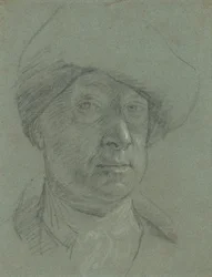 Self-Portrait Wearing a Cloth Hat
