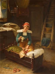 Interior with Mother and Child