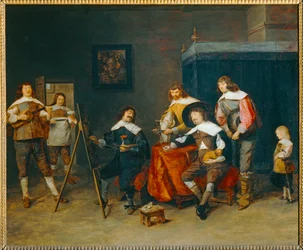 A painter painting a portrait, formerly called The Studio of Craesbeeck