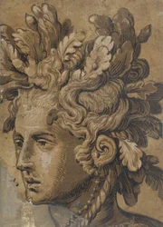 Dryad Head After Frans Floris, ca 1555