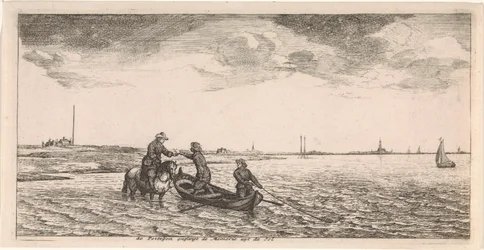 Receiving Mail by a Postman on Horseback