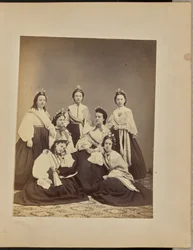 Group Portrait of Women with Crowns and Sashes