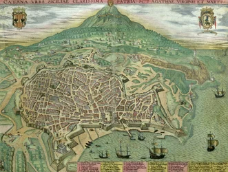 Map of Catania, from 