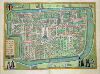 Map of Delft, from 