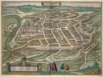 Map of Vilnius, Lithuania, from 
