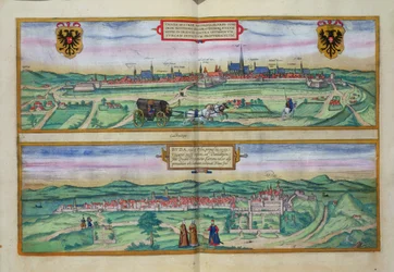 Town Plan of Vienna and Buda, from 