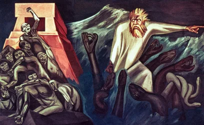 Departure of Quetzalcoatl, from The Epic of American Civilization
