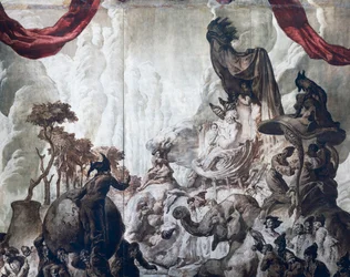 Decoration in the ballroom of Hotel Wandel in Paris, 20th century