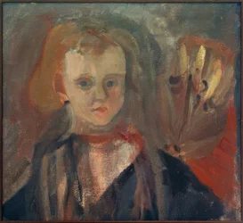 Child Portrait with Blossom