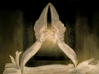 Christ in the Tomb Guarded by Angels (recreated by Blake)