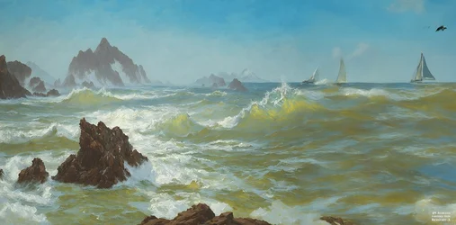 JJM Recreates Bierstadt-A: Seal Rock California (with Sailboats)