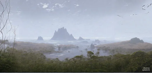 JJM Recreates Friedrich-C-D: Rocky Reef on the Seashore (Panorama)