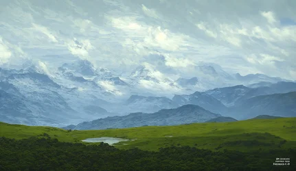 JJM Recreates Friedrich-C-D: Drifting Clouds (Alpine Panorama)