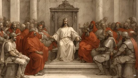 Jesus Pilate on the Judgment Seat 01