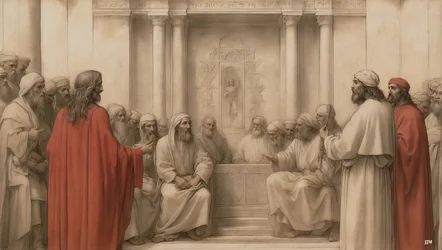 Jesus Accused Before the High Council of the Jews 01