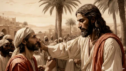 Jesus Heals the Blind Beggar 03