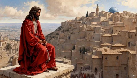 Jesus Taken to the Pinnacle of the Temple by the Devil - Throw Yourself Down 02