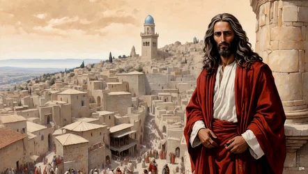 Jesus Taken to the Pinnacle of the Temple by the Devil - Throw Yourself Down 04