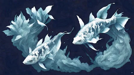 Koi Carp Fish White Marble
