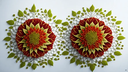 Mandala: Hibiscus-Flower Elements 01