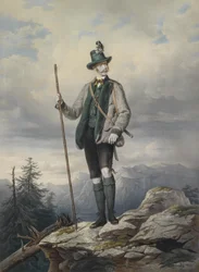 Emperor Franz Joseph I in Ischl Hunting Costume c1855