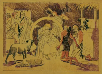 Holy Family with Shepherds