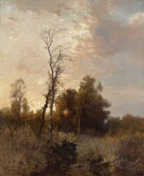 Autumn Landscape with Hunter