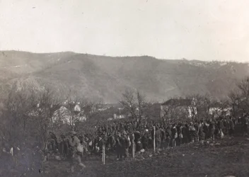 Album: My World War Memories of the South-Western Front in Carinthia, Italy, Trentino-Alto Adige 31/03/1915-12/11/1918: Prisoners (b/w photo)