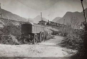 Album "Meine weltkriegs - Erinnerungen South-West Front (Carinthia, Italy, South Tyrol) 31/03/1915-12/11/1918 - Josef Zohles Wien": railway Tolmezzo